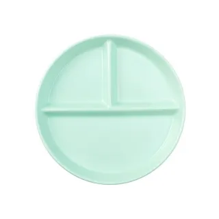 【B&S】韓式色釉陶瓷三格圓盤(陶瓷餐盤 三格盤 分格餐盤 211餐盤 減脂餐盤 分格盤 減肥餐盤 定量盤)