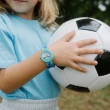 【Flik Flak】兒童手錶 足球風雲 SOCCEROZAURUS 兒童錶 編織錶帶 瑞士錶 錶(31.85mm)