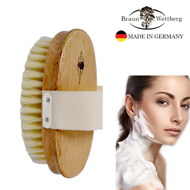 【BRAUN WETTBURG 珀薇】德國製白豚鬃沐浴清潔刷(厚刷/沐浴按摩美容潔顏/10週年慶)(其他規格)