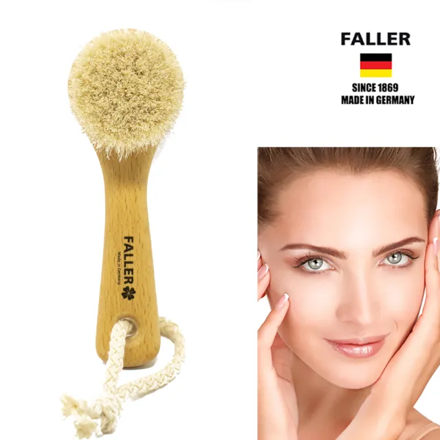 【FALLER 芙樂】德國製山羊毛溫和毛孔深層潔顏刷面膜刷洗臉刷(厚刷/按摩美容潔顏/雙11)