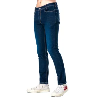 【Hilltop 山頂鳥】男款保暖修身牛仔褲H31MK7深藍