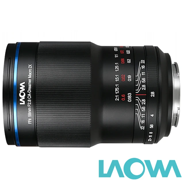 【LAOWA】老蛙 58mm F2.8 CA-Dreamer Macro 2X(公司貨 超微距 標準大光圈定焦鏡頭 微單眼專用 手動對焦)