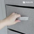 【TrueLife】衣櫃收納吊掛袋附抽屜-白灰色(收納掛袋 衣櫥收納掛袋 衣物收納)