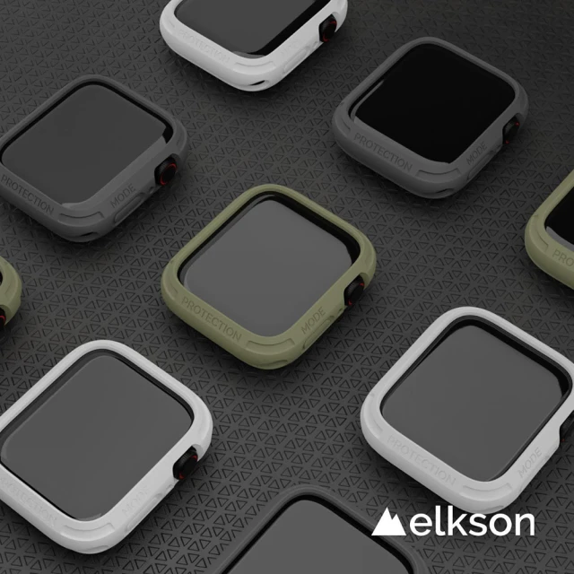 【Elkson】Apple Watch Series 9/8/7 Quattro 2.0 軍規級防水耐震保護殼-45mm-5色(一體成形4g極致輕量)
