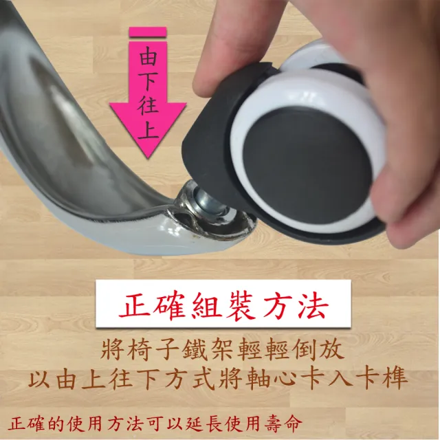 【C-FLY】PU滾輪辦公椅輪（灰色）(電腦椅輪/辦公桌椅輪子/防刮靜音/輪子/辦公椅配件/滾動輪/椅子配件)