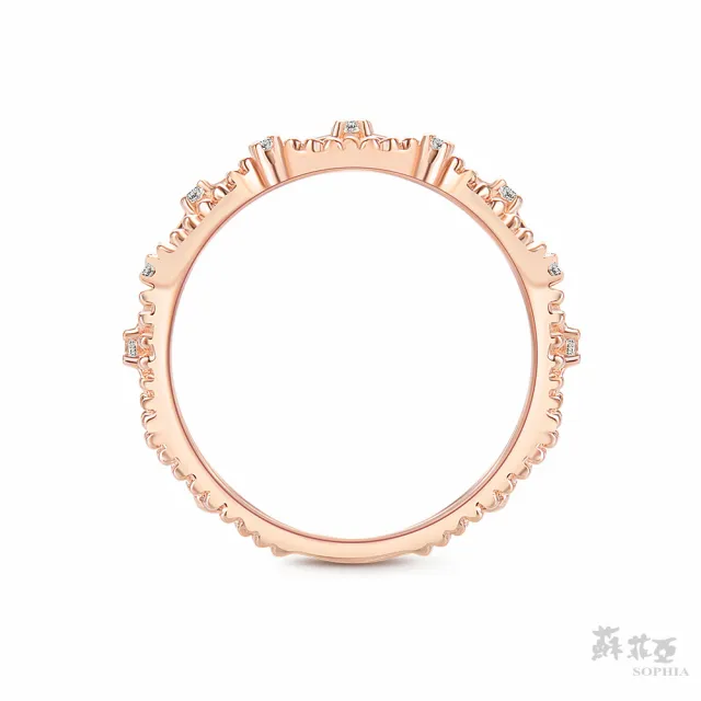 【蘇菲亞珠寶】14K玫瑰金 編織愛情 鑽石戒指