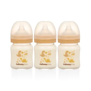 【mammyshop 媽咪小站】母感體驗2.5 玻璃奶瓶 寬口120ml 3支組