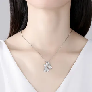 【Aphrodite 愛芙晶鑽】璀璨閃耀滿鑽氣質花葉造型項鍊(滿鑽項鍊 花葉項鍊)