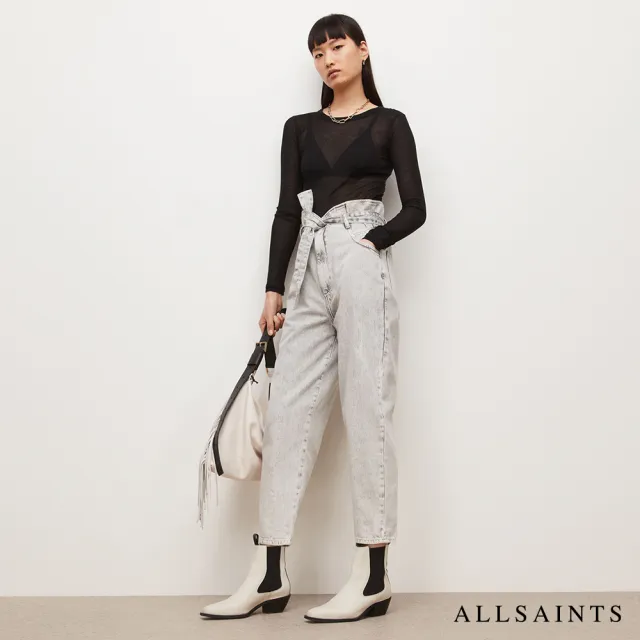 【ALLSAINTS】SAMMY 高腰純棉大口袋綁帶牛仔褲 WE001W(直筒版型)