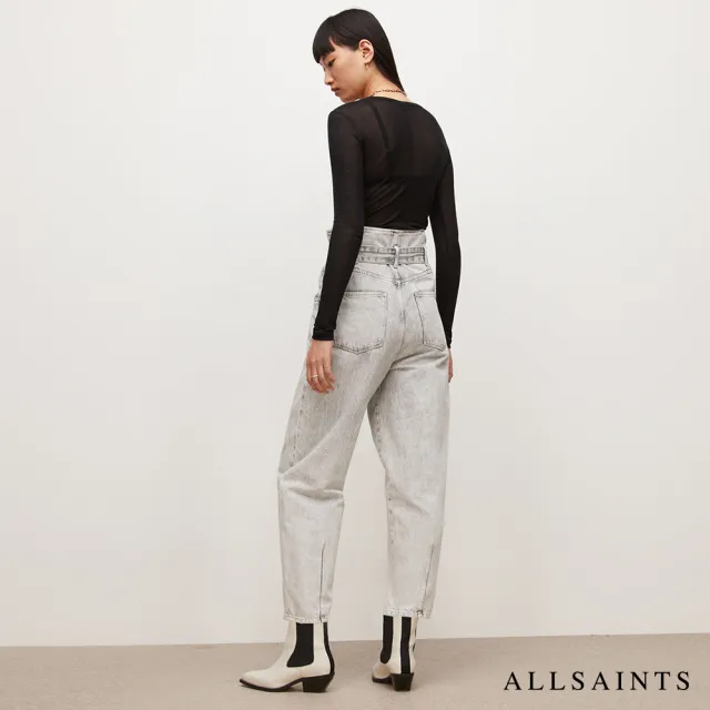 【ALLSAINTS】SAMMY 高腰純棉大口袋綁帶牛仔褲 WE001W(直筒版型)