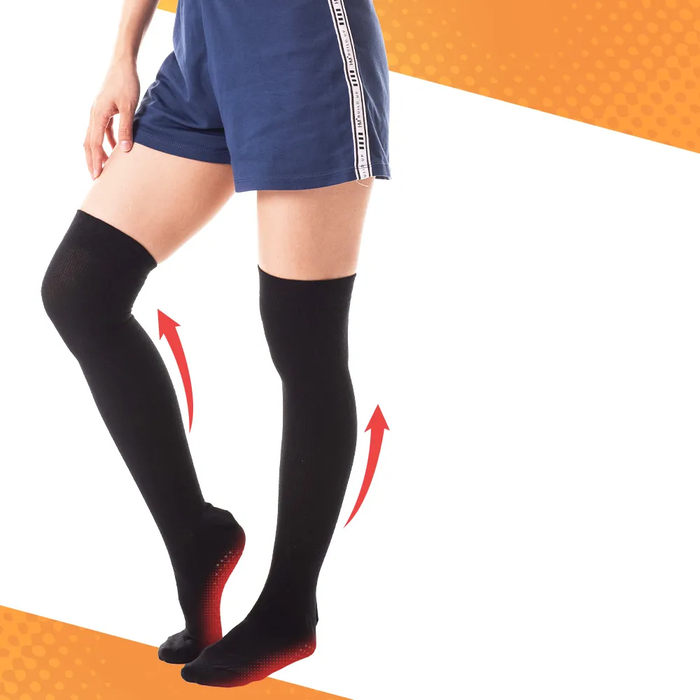 【COMESAN 康森】石墨烯229美型纖腿壓力襪 單雙入(壓力襪 能量點 穴道按摩 立體包覆 透氣耐穿)