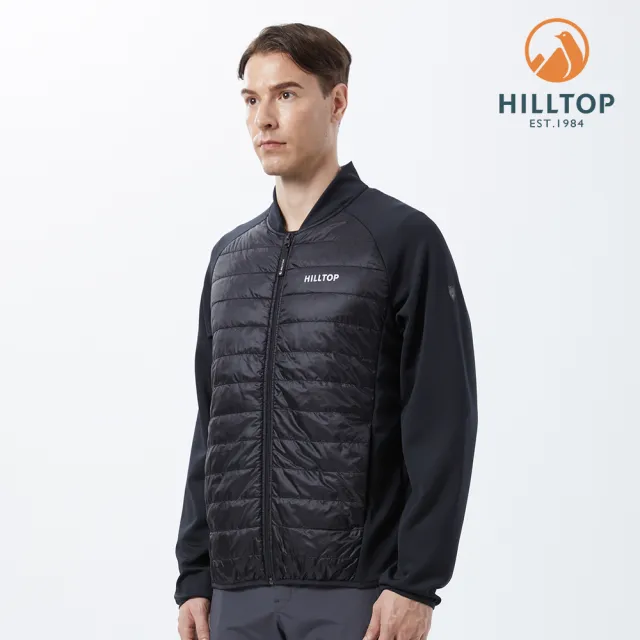 【Hilltop 山頂鳥】PRIMALOFT Filled Fleece 男款保暖科技棉刷毛外套 PH22XM01 黑