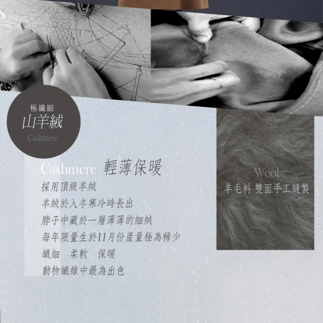 【VERTEX】優雅輕量綁帶雙面羊絨大衣風衣(黑/駝色)