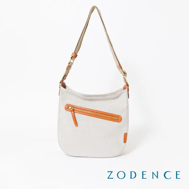 【ZODENCE 佐登司】DION德國帆桶型斜背包(貴族白)