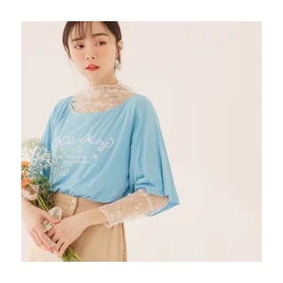 【OB 嚴選】KITTY花果茶系列涼感莫代爾圓領傘袖上衣 《KB1328》