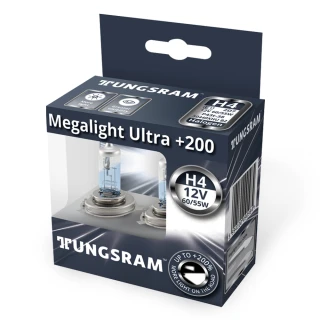 【Tungsram-GE】Megalight Ultra +200% H4(加亮達200% H4 大燈 霧燈 燈泡)