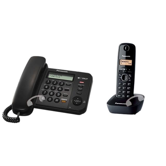 【Panasonic 國際牌】經典有線+無線來電顯示電話組(KX-TS580 + KX-TG1611)