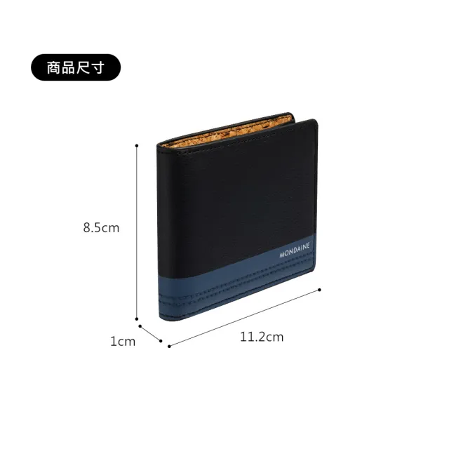 【MONDAINE 瑞士國鐵】仙人掌皮革 RFID零錢短夾(星空黑)