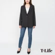 【T.Life】簡約俐落側開衩黑色西裝外套(1色)
