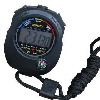 多功能運動雙道碼錶 附防丟掛繩(計時器 裁判錶 秒錶)