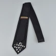 【Paul Smith】玫瑰緹花設計內裡花卉絲綢領帶(黑)