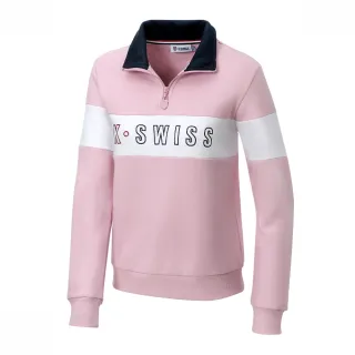 【K-SWISS】立領刷毛上衣 Mock Neck Sweatshirt-女-粉紅(197252-699)