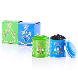 【TWG Tea】迷你茶罐雙入組  摩洛哥薄荷綠茶之茶 20g/罐+ 法式伯爵茶20g/罐
