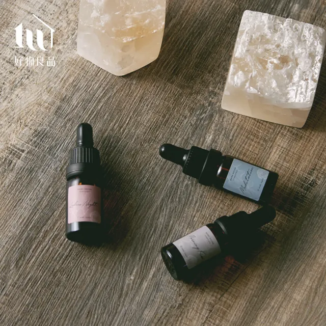 【好物良品】小夜燈款_天然晶石精油擴香石香氛禮盒(無火香薰石 辦公桌裝飾品 開運擺件)