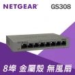 【NETGEAR】3入組★GS308 - 8埠 1000M Gigabit Ethernet Switch 高速交換式集線器 金屬外殼散熱佳.CP值最高
