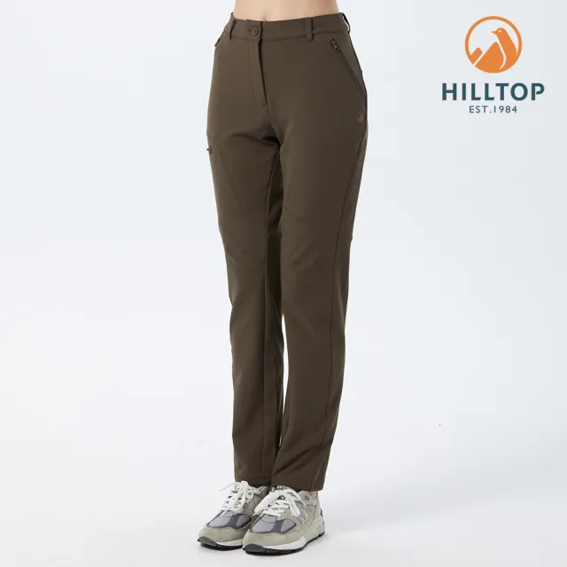 【Hilltop 山頂鳥】Expedition Lightweight 女款輕量超潑水彈性保暖長褲 PH31XFN5 褐