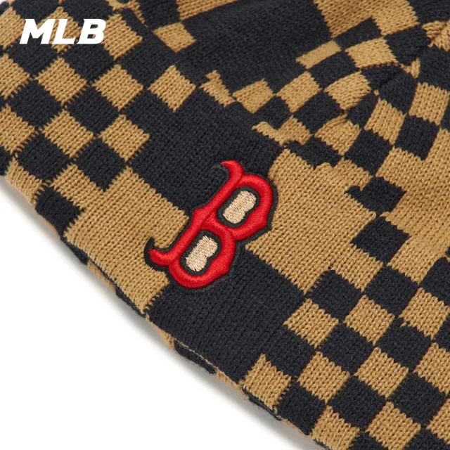 【MLB】針織毛帽 Checkerboard系列 波士頓紅襪隊(3ABNS0226-43BGS)