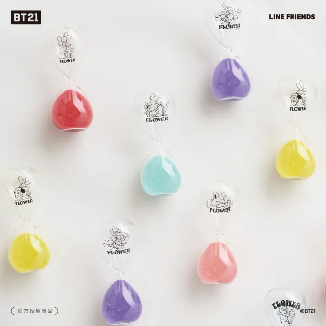 【CarryPlus】BT21花漾10分鐘沙漏計時器-COOKY_粉紅色(LINE FRIENDS官方授權)