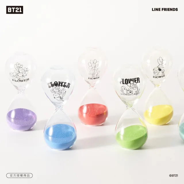 【CarryPlus】BT21花漾10分鐘沙漏計時器-CHIMMY_黃色(LINE FRIENDS官方授權)