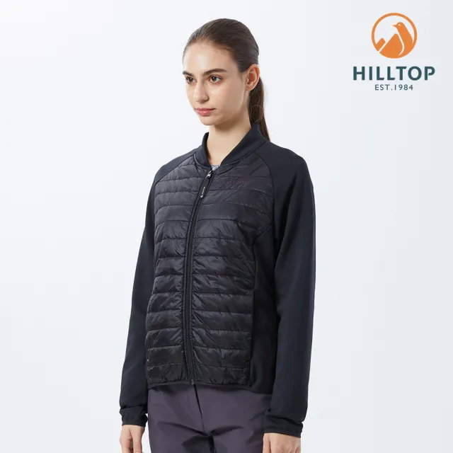 【Hilltop 山頂鳥】PRIMALOFT Filled Fleece 女款保暖科技棉刷毛外套 PH22XFX9 黑