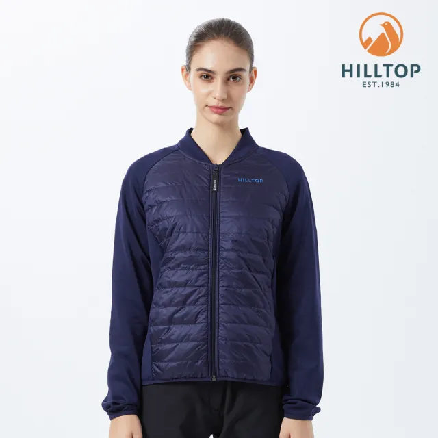 【Hilltop 山頂鳥】PRIMALOFT Filled Fleece 女款保暖科技棉刷毛外套 PH22XFX9 藍