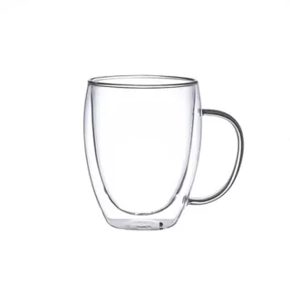 【Life365】雙層玻璃杯 390ml 馬克杯 透明玻璃杯 咖啡杯 茶杯 隔熱杯 耐熱玻璃杯 玻璃馬克杯(RS1377)