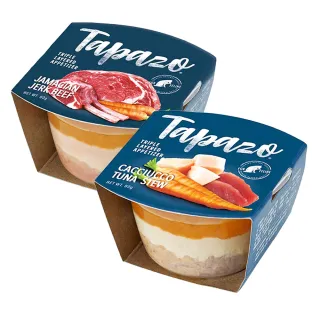 【TAPAZO 特百滋】5入組-貓咪開胃三層杯(80g*5 主食/全齡貓/寵物罐頭/貓狗零食/貓用飼料/點心食品)