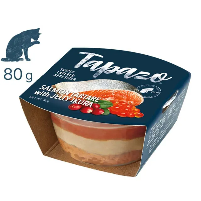 【TAPAZO 特百滋】5入組-貓咪開胃三層杯(80g*5 主食/全齡貓/寵物罐頭/貓狗零食/貓用飼料/點心食品)