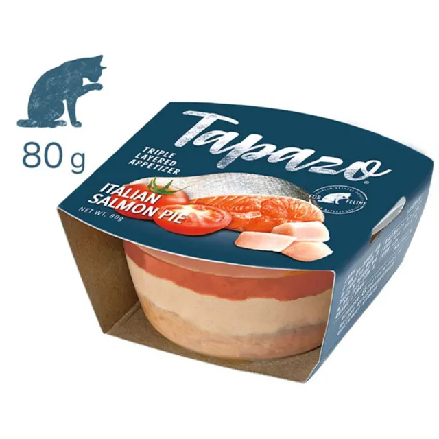 【TAPAZO 特百滋】5入組-貓咪開胃三層杯(80g*5 主食/全齡貓/寵物罐頭/貓狗零食/貓用飼料/點心食品)