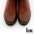 【bac】輕量化皮帶穿環粗跟長靴(棕色)