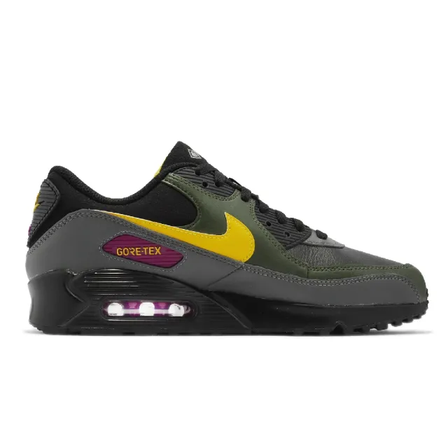 NIKE 耐吉】休閒鞋Air Max 90 GTX 男鞋黑灰黃GTX 防水氣墊經典(DJ9779