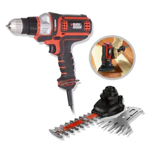 【Black+Decker】組合 350W 多功能可換頭惡魔機+修剪頭