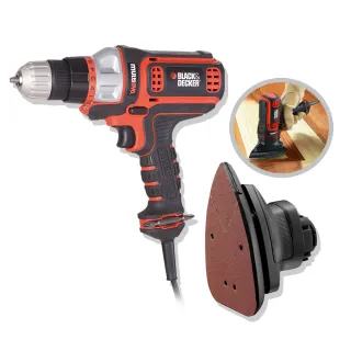 【Black+Decker】組合 350W 多功能可換頭惡魔機+磨砂頭