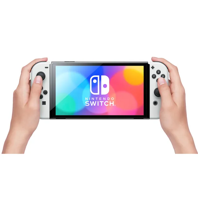 【Nintendo 任天堂】Switch OLED白色主機+《遊戲任選X1》附《9H鋼化貼》