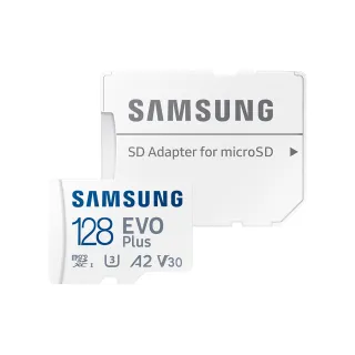 3入組【SAMSUNG 三星】SAMSUNG 三星EVO Plus microSDXC UHS-I U3 A2 V30 128GB記憶卡 公司貨(MB-MC128KA)