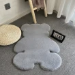 【WO HOME】IG可愛小熊地毯毛絨地毯-灰色(臥室少女網紅兒童房地墊珪藻土)