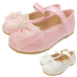【小童心鞋坊】女童娃娃鞋 公主鞋 台灣製 米菲兔 皮鞋(15-22cm 水鑽皇冠)