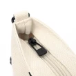 【KANGOL】帆布中側包附小零錢包 條紋包 托特包 手提包 子母包(米白/黑色)