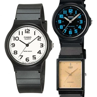 【CASIO 卡西歐】超薄經典數位方款系列指針錶-黑面白數字(LQ-142-1B)