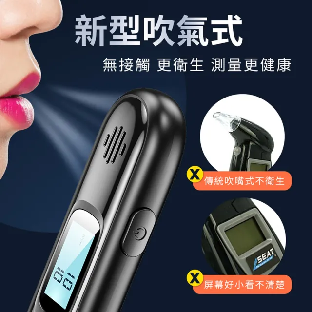 【YORI優里】高靈敏度酒精測試儀-無需吹氣管(酒測器 警用酒測器 酒測棒 酒測機 酒精檢測器)